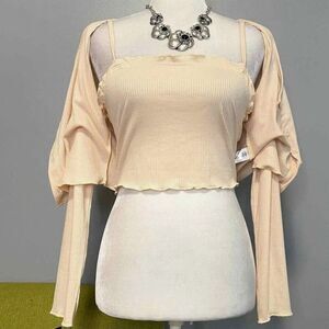 Bp Top Twin SET Tank & Long Sleeve Button Up X-Small